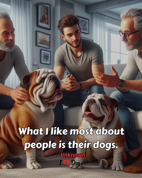 "What I like most about people is their dogs"   ...