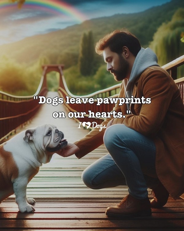 "Dogs leave pawprints on our hearts"   ...