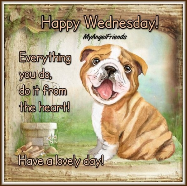 "Happy Wednesday! Everything you do, ..."   ...