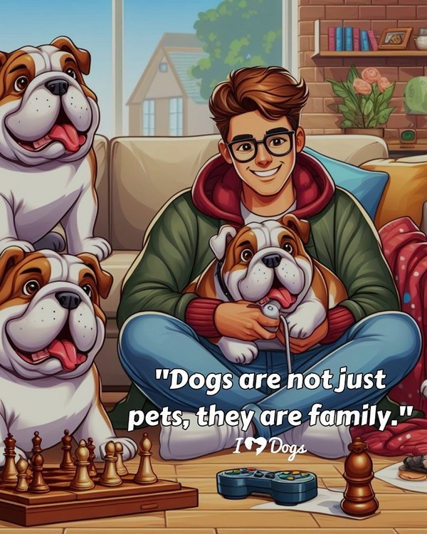 "Dogs are not just pets, they are family"   ...