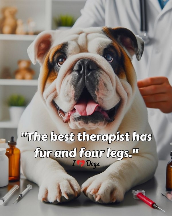 "The best therapist has fur and four legs"   ...