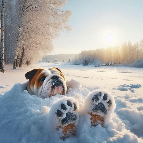 Moment relax dans la neige   ...