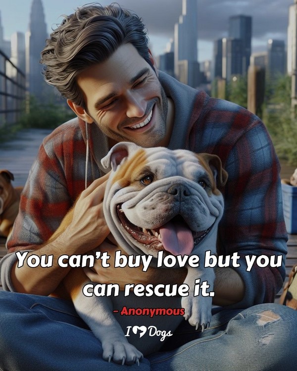 "You can't buy love but you can rescue it"   ...