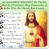 24 NOV 2024,Notre Seigneur Jésus Christ Roi de l'Univers