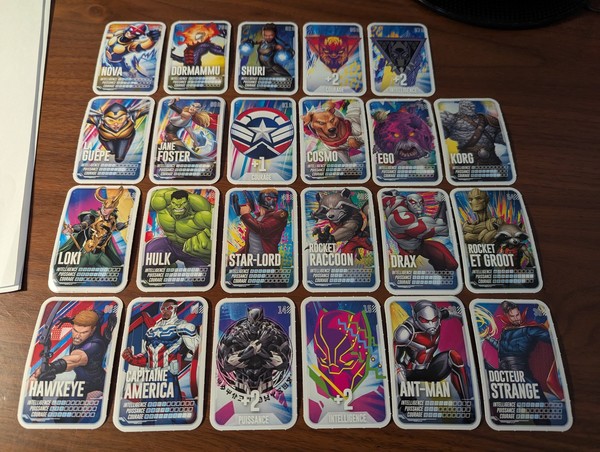 Cartes MARVEL série PARS EN MISSION