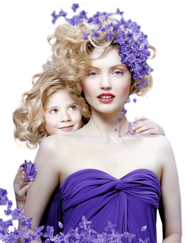 Tube de Femme en violet