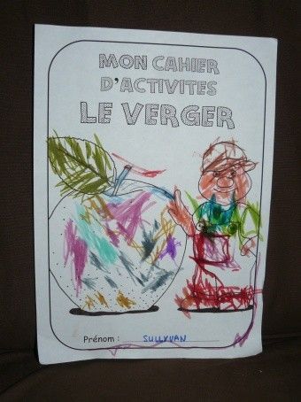 Page de garde cahier d'activité "Le verger"