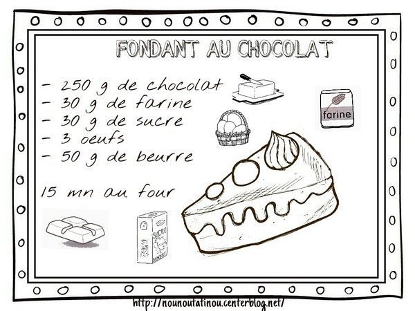 Coloriage fondant au chocolat