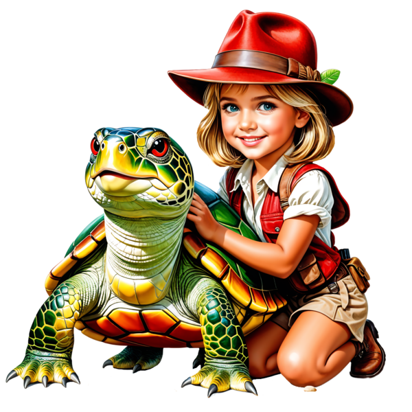 enfant avec tortue