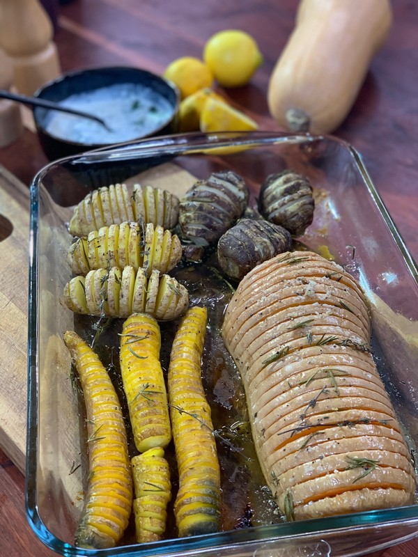 légumes d’hiver façon hasselback Laurent Mariotte