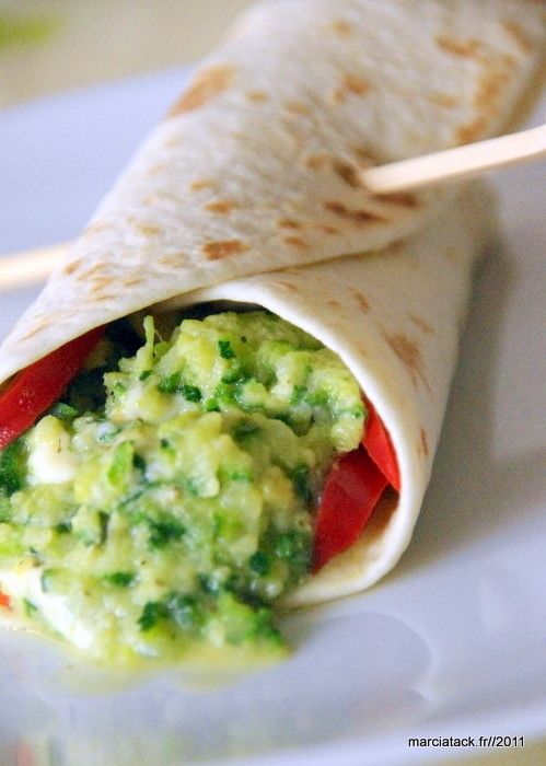 Wraps à la courgette râpée et Vache qui rit