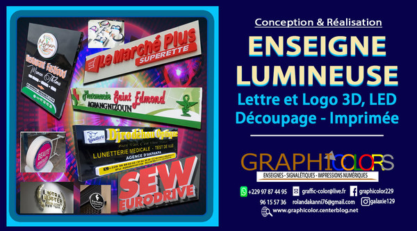 CONCEPTION ET REALISATION D'ENSEIGNES LUMINEUSES