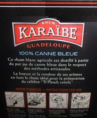 Rhum blanc - bleu  !