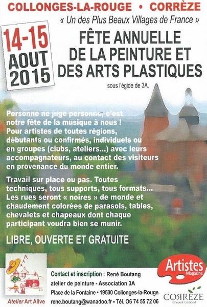 COLLONGES LA ROUGE FETE DE LA PEINTURE 2015