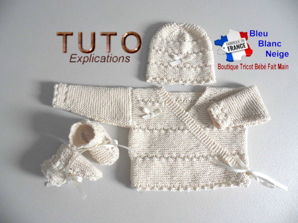 TUTO tricot bébé, Patron FACILE layette bb à tricoter PDF