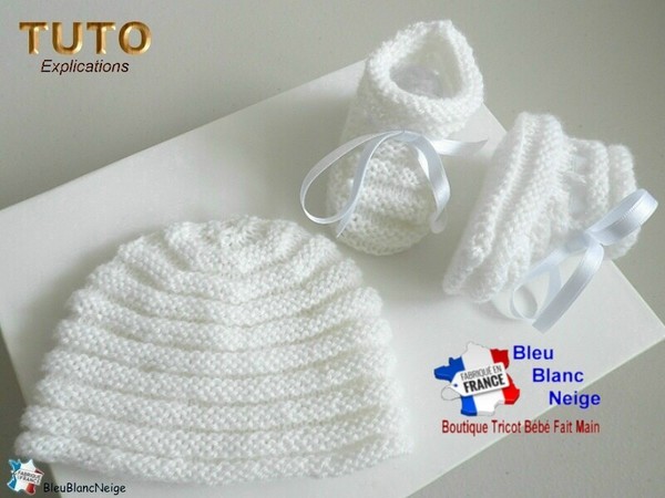 TUTO tricot bébé, Patron FACILE layette bb à tricoter PDF