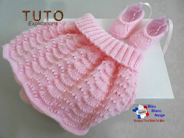 TUTO tricot bébé, Patron FACILE layette bb à tricoter PDF