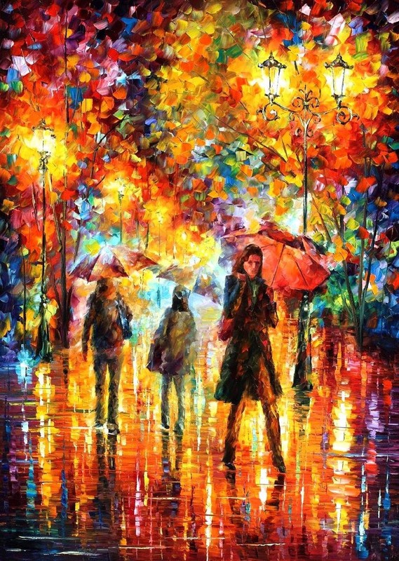 Peintures de Léonid Afremov   ...  hymne à l'automne !