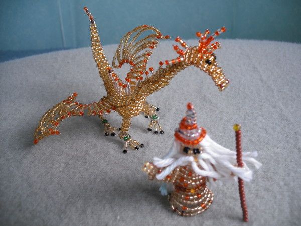 LE DRAGON OR-ORANGE + son  MAGICIEN