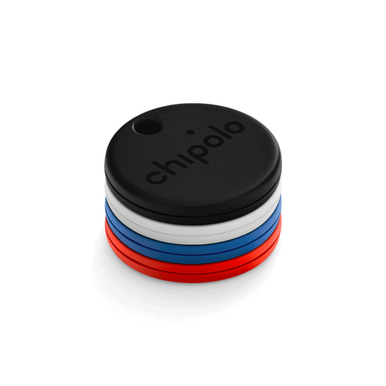 Chipolo ONE 4 Pack Key Finder Black, White, Blue and Red