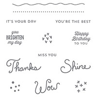 Sunburst Sayings Wood-Mount Stamp Set