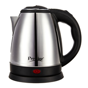 Prestige PKOSS Electric Kettle with  Automatic Cut-Off, 1.5Litres, Elegant Handles With Single-Touch Lid Locking, Concealed Element,1500Watts (Black)