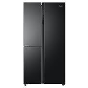 Haier 598 Litres Side By Side Refrigerator with Convertible Magic Zone, Expert Inverter Technology (HRT-683KG, Black Glass)