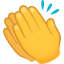 Emoji mit applaudierenden Händen