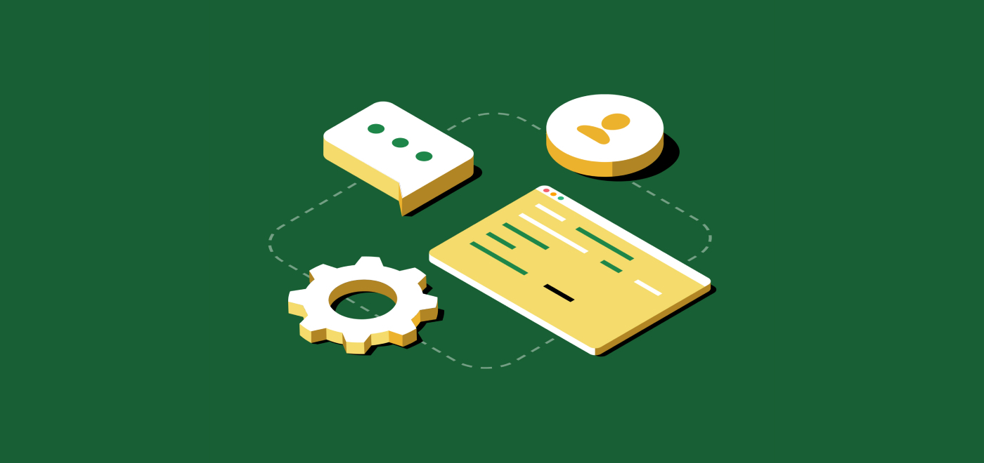 Software code and cog representing an operations team