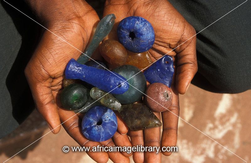 traditional beads, Agomanya market, Ghana