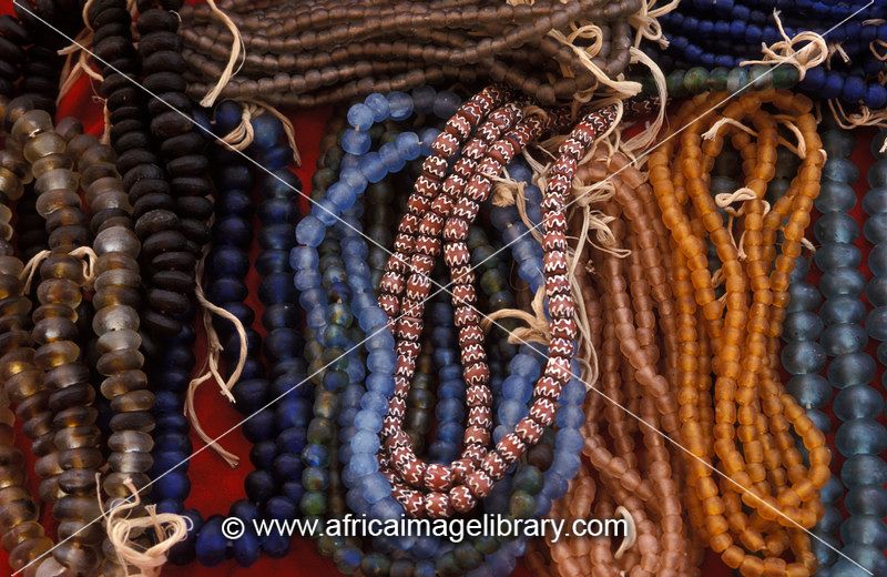 traditional beads, Agomanya market, Ghana