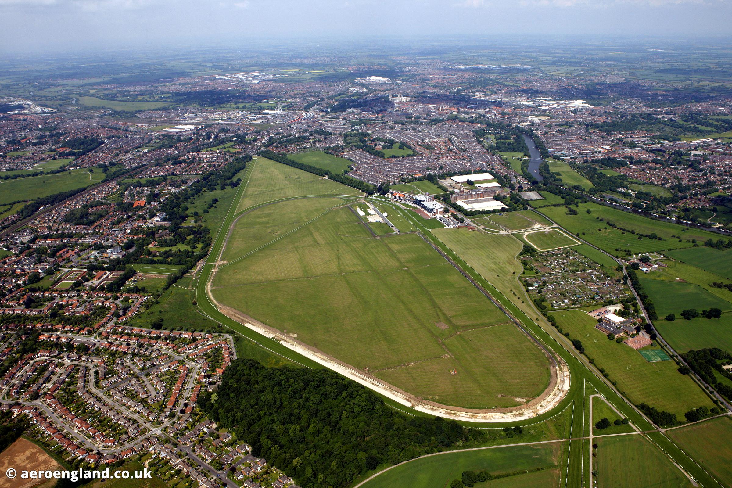 aerial photograph of York Minster, York England UK