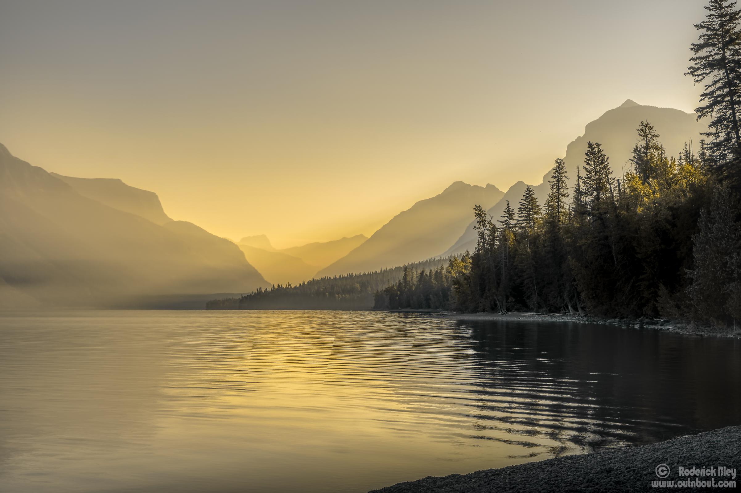 Sunrise over Lake McDonald, Glacier National Park