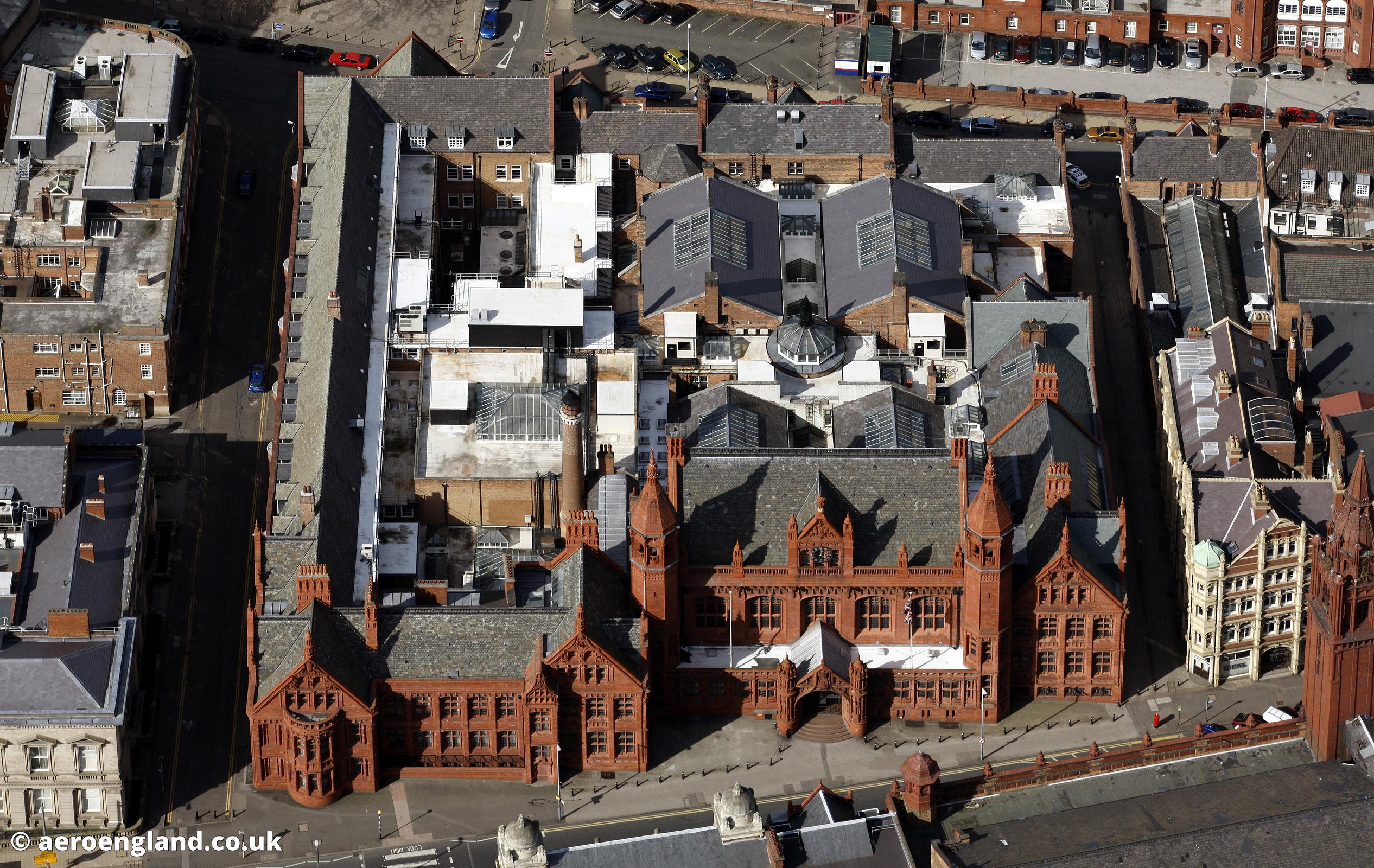 aerial photograph of the Victoria Law Courts Birmingham, West Midlands England UK