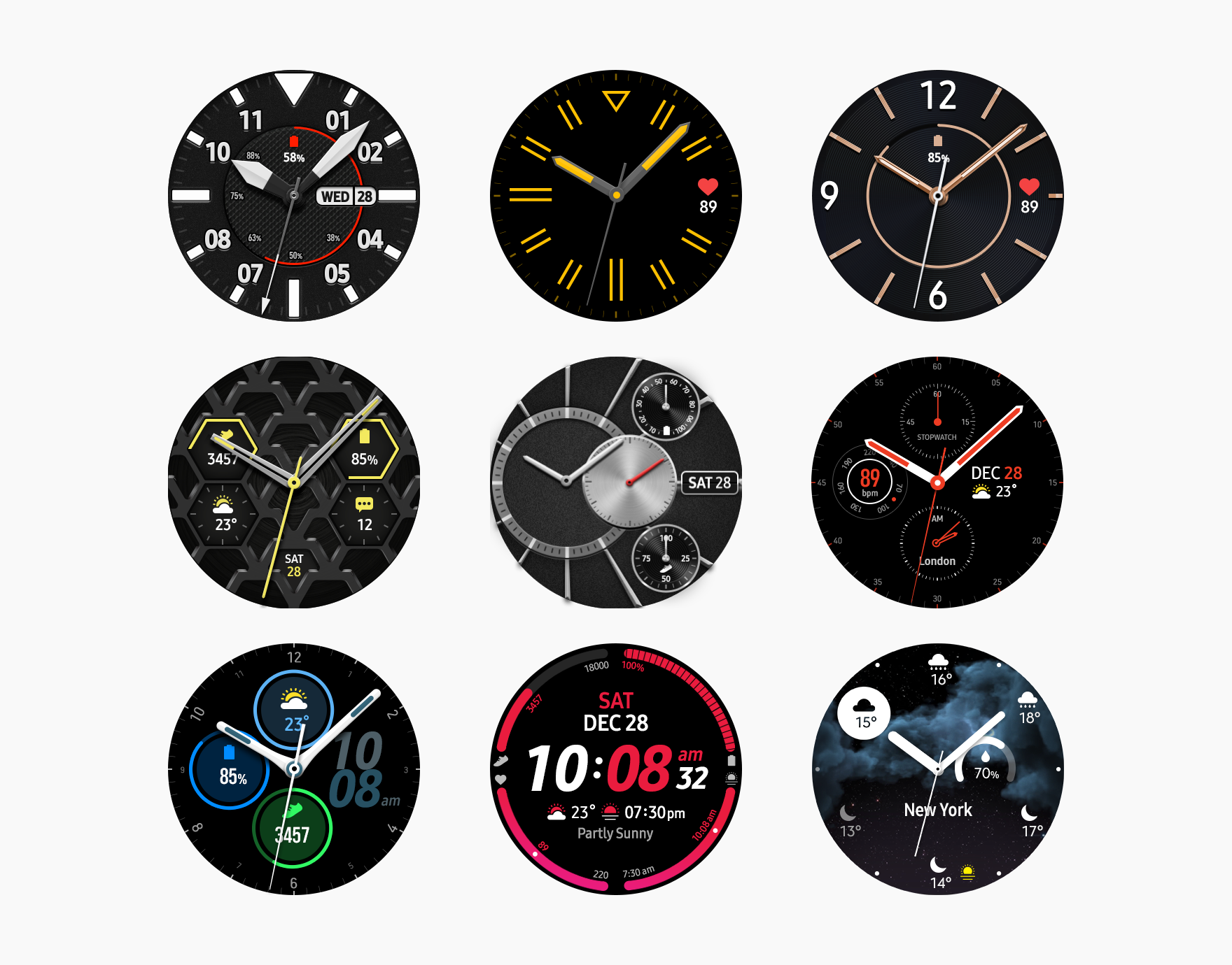 The watch face not only tells time but also provides useful functions and works as a fashion accessory.
