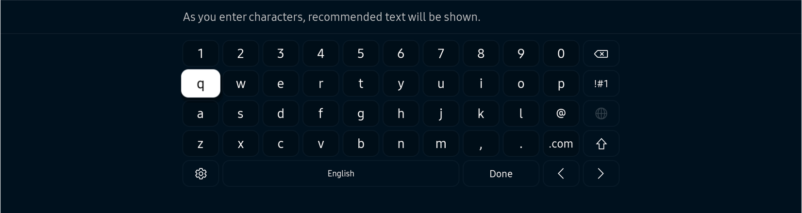 Figure 3. QWERTY layout: Conventional Order