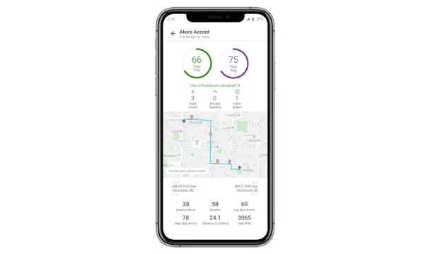 Fleet tracking app on phone