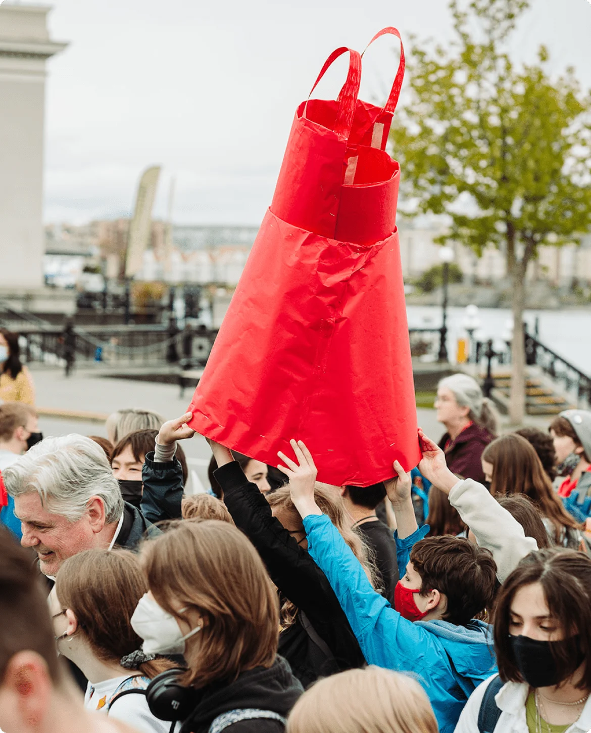 Attendees gathering at the Moose Hide Campaign Day walk in Victoria in 2022.