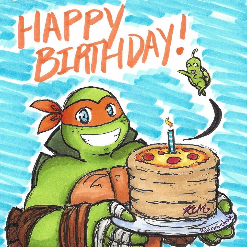 teenage mutant ninja turtles birthday cards