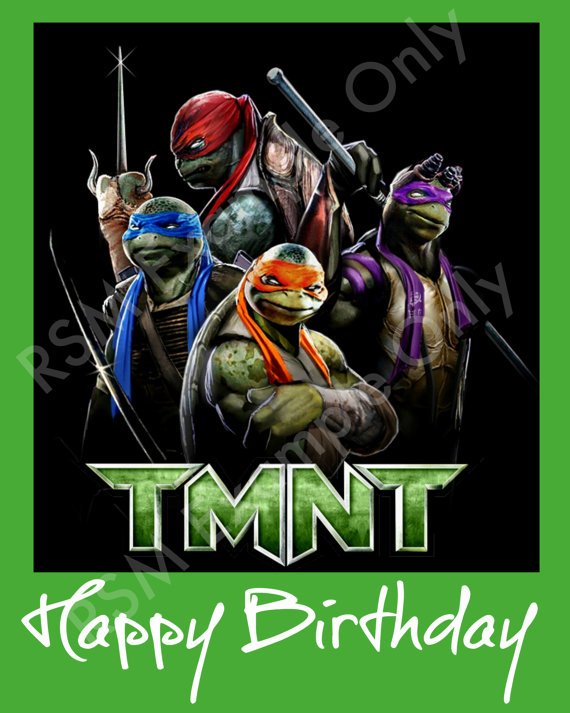 teenage mutant ninja turtles birthday cards