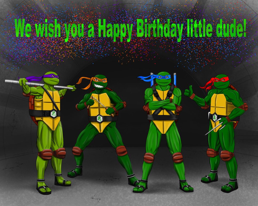 teenage mutant ninja turtles birthday cards