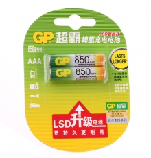 超霸镍氢充电电池（7号，850毫安/节，2节/卡）按卡售