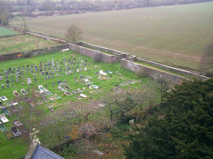 new churchyard showing Monk's Walk, taken from the Tower