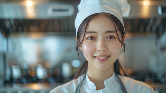 Asian cleaning company staff is cleaning greasy range hood in kitchen, holding rag or cleaning tools in hand,generative ai