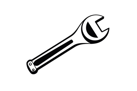 Adjustable spanner free construction and tools icon vector design illustration