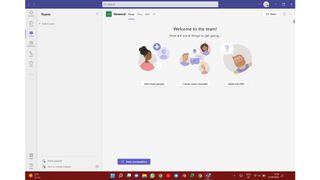 A screenshot of a Windows 11 desktop showing the Microsoft Teams app open