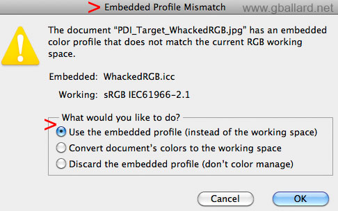 EMBEDDED PROFILE MISMATCH