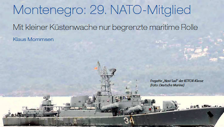 Montenegro: 29. Nato-Mitglied — Mit kleiner Küstenwache nur begrenzte maritime Rolle