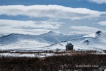 Photograph of a Summer home on the Taylor Highway in Nome Alaska.
