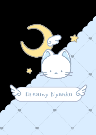 Dreamy Nyanko - Black & Baby Blue